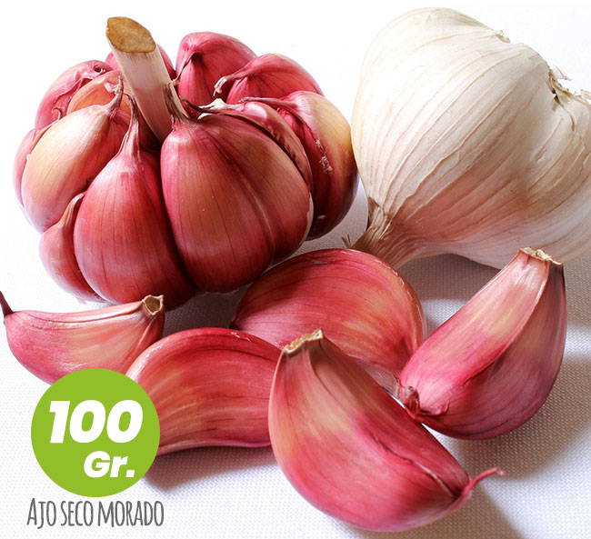 ajo seco morado ecológico 100gr