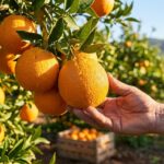 naranjas en un árbol